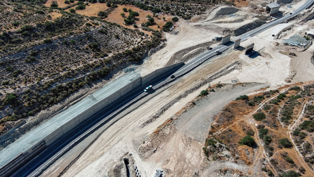 Works on Limassol-Saittas motorway